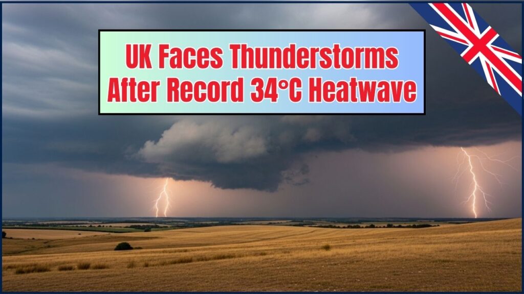 UK Faces Thunderstorms After Record 34°C Heatwave
