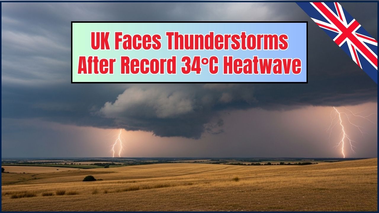 UK Faces Thunderstorms After Record 34°C Heatwave