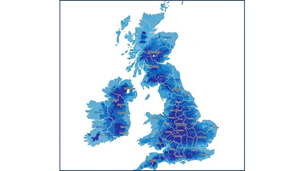 2025 DWP Winter Fuel Allowance – Eligibility, How to Apply, Payment Insights 2 UK map highlighting coldest regions eligible for Winter Fuel Allowance